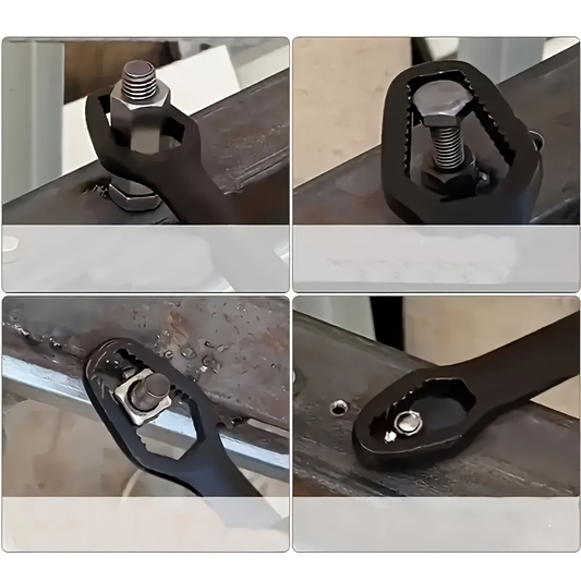 Black multi-functional 5mm thick box wrench, double-ended self-tightening adjustable wrench, wrench diameter V1345-SY27