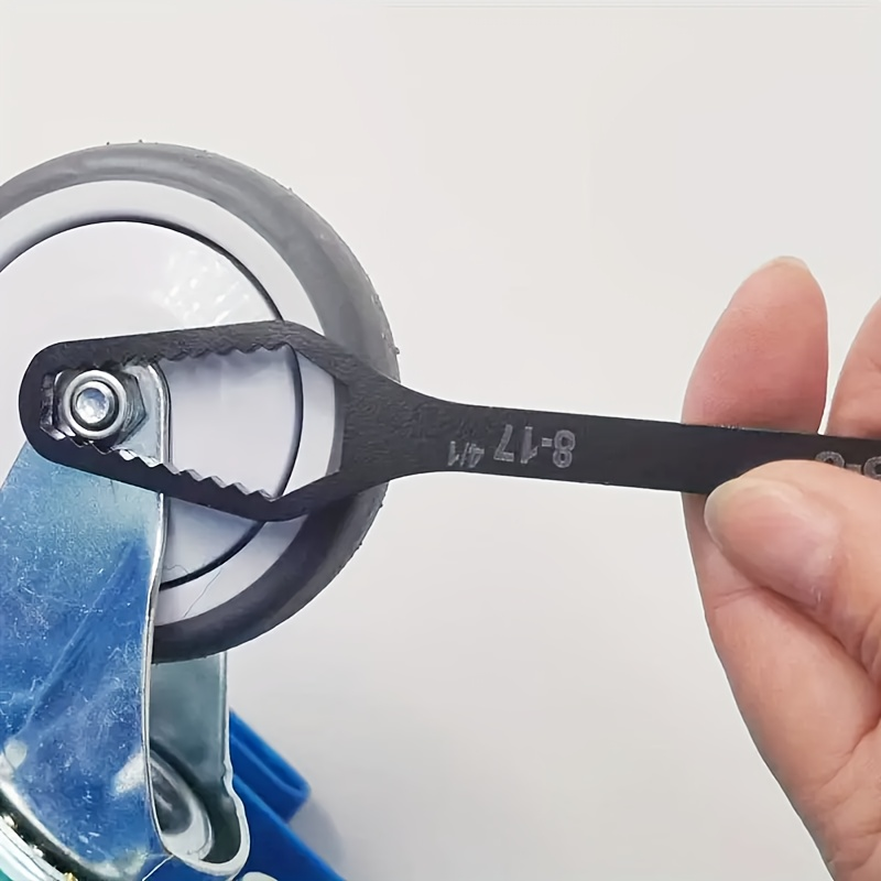 Black multi-functional 5mm thick box wrench, double-ended self-tightening adjustable wrench, wrench diameter V1345-SY27