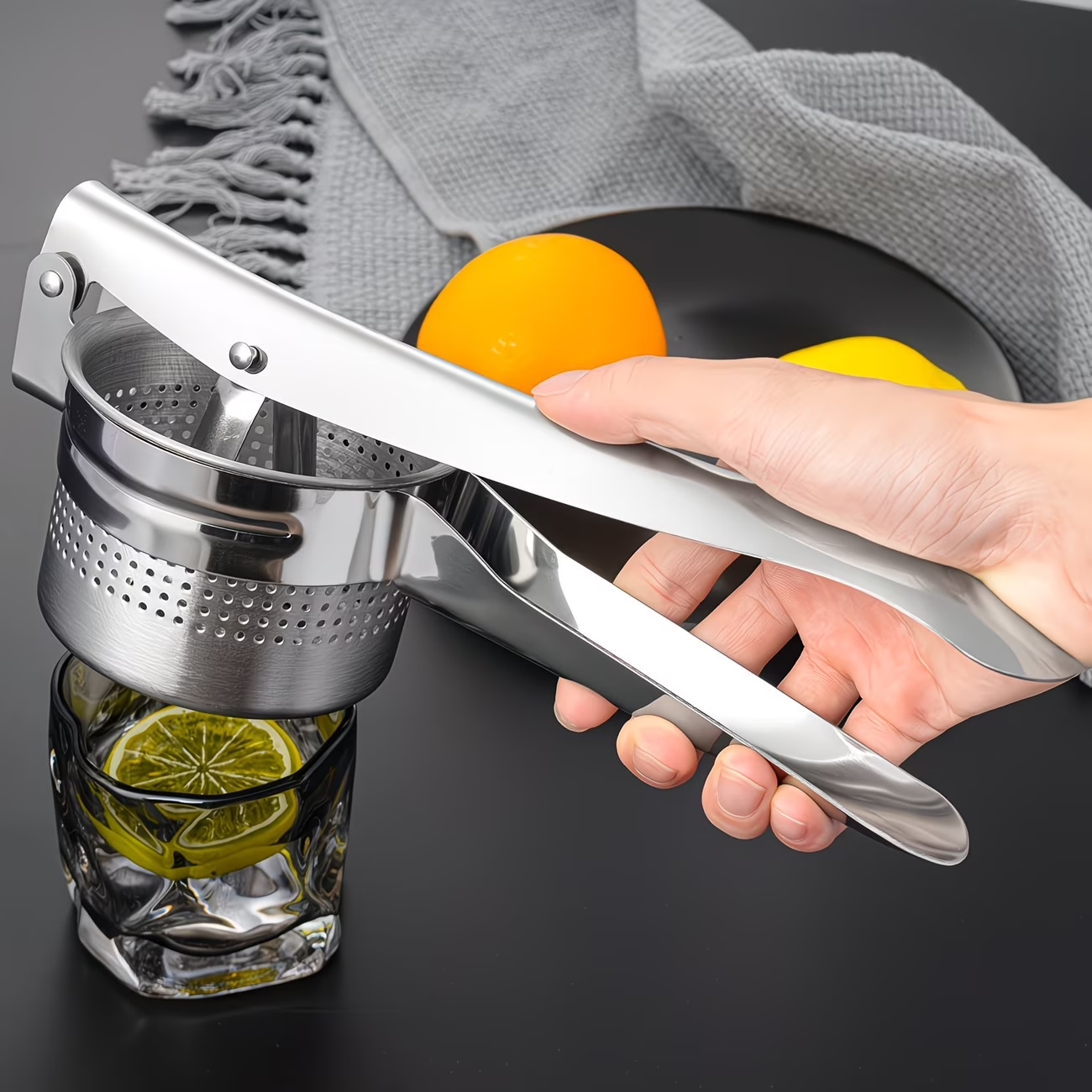 Potato masher, lemon juicer, potato shredder, multi-functional juicer, stainless steel potato shredder, V1345-SY36