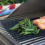 Black 3-Pack Premium Non-Stick PTFE Grill Mesh Mats - Reusable, easy-to-clean round wire mesh mats, perfect V1345-SY42