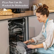 Two pizza baking pans, each 30.48 cm in diameter, feature ventilation holes for improved cooking efficiency V1345-SY54