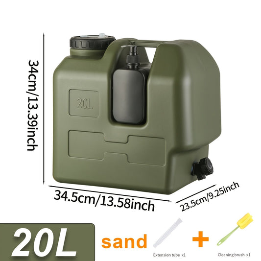 Green 20L water container, camping water storage, outdoor hydration, Australian camping gear, robust water V1347-132-56960