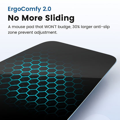 Blue Vaydeer Ergonomic Mouse Pad with Cushioned Wrist Rest and Smooth Tracking Surface V1347-890-BLA-08992
