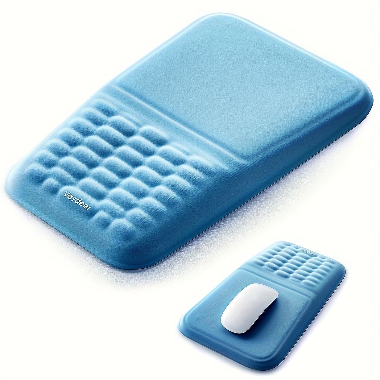 Blue Vaydeer Ergonomic Mouse Pad with Cushioned Wrist Rest and Smooth Tracking Surface V1347-890-BLA-08992