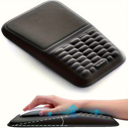 Gray Vaydeer Ergonomic Mouse Pad with Cushioned Wrist Rest and Smooth Tracking Surface V1347-890-BLU-60798