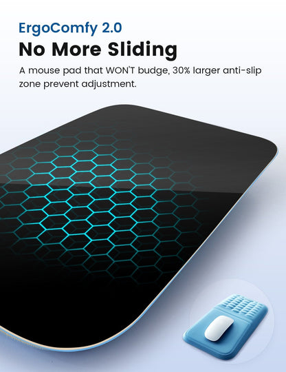 Black ergonomic mouse pad, Vaydeer, mouse accessories, computer accessories, wrist rest mouse pad, smooth V1347-890-PIN-80443