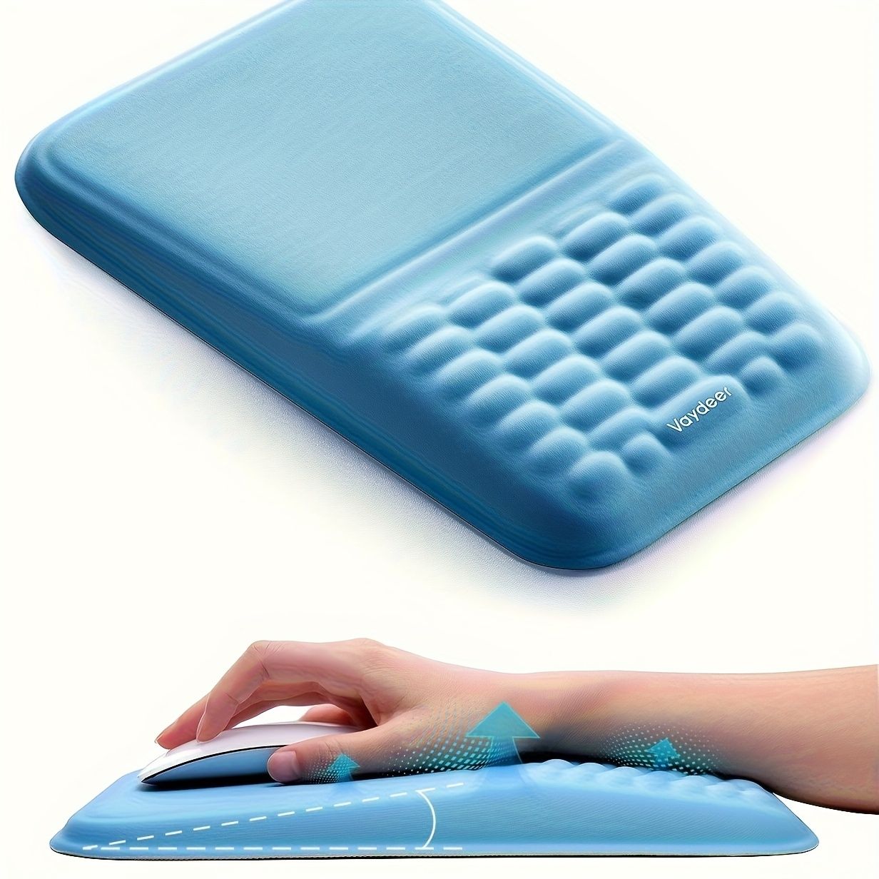 Black ergonomic mouse pad, Vaydeer, mouse accessories, computer accessories, wrist rest mouse pad, smooth V1347-890-PIN-80443