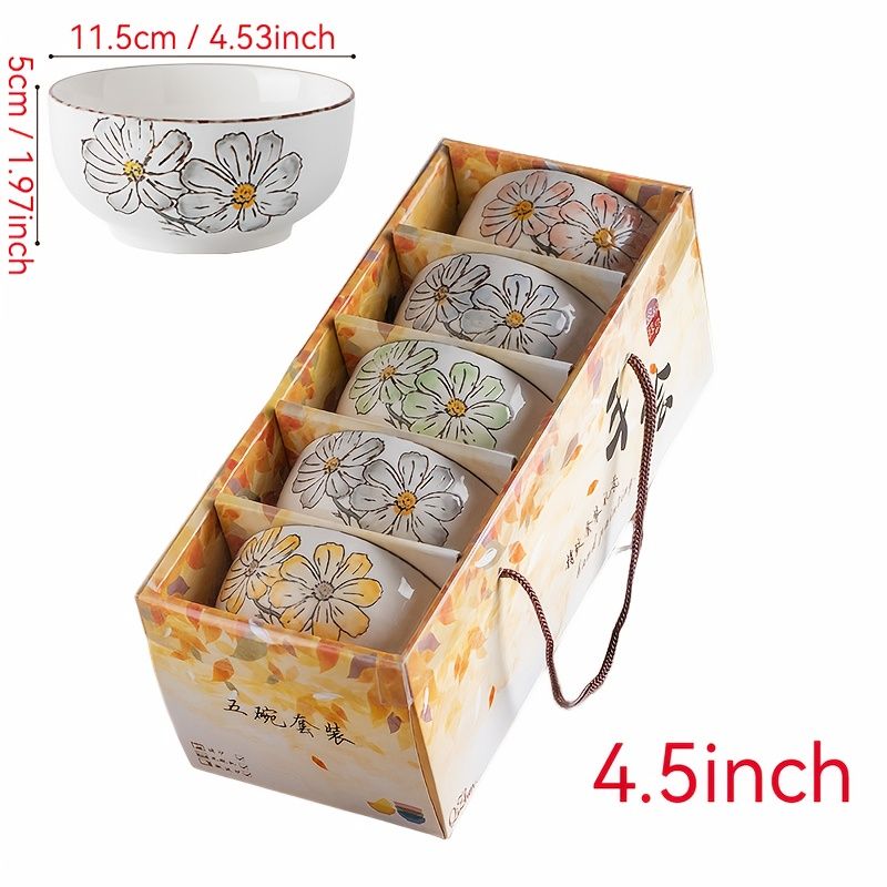 Lucky Cat Ceramic Bowl Set - 4-Piece Maneki-Neko Gift Box V1347-DSZ-001-123