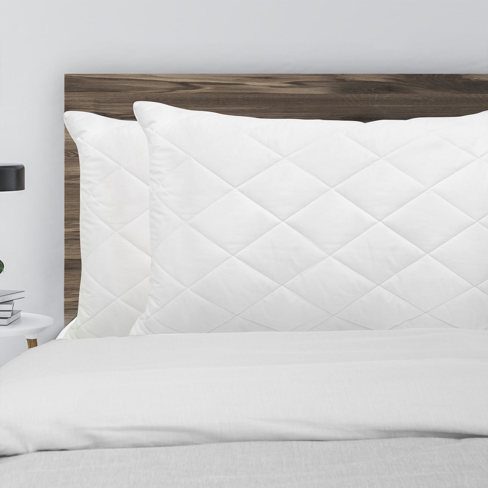 Royal Comfort Luxury Bamboo Blend Quilted Pillow Twin Pack Extra Fill Support V160-10001123