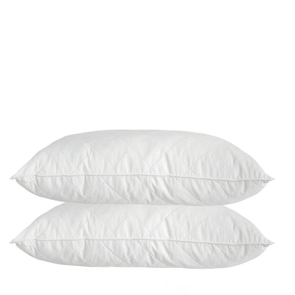 Royal Comfort Luxury Bamboo Blend Quilted Pillow Twin Pack Extra Fill Support V160-10001123