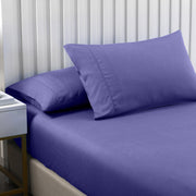 Royal Comfort 2000TC 3 Piece Fitted Sheet and Pillowcase Set Bamboo Cooling - King - Royal Blue V160-10001242