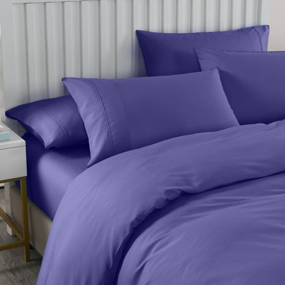 Royal Comfort 2000TC Quilt Cover Set Bamboo Cooling Hypoallergenic Breathable - King - Royal Blue V160-10001254