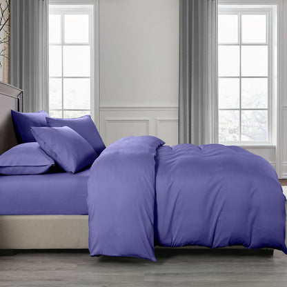 Royal Comfort 2000TC 6 Piece Bamboo Sheet & Quilt Cover Set Cooling Breathable - Double - Royal Blue V160-10001258