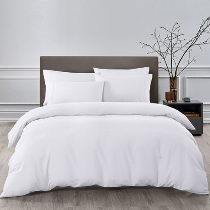 Royal Comfort 2000TC 6 Piece Bamboo Sheet & Quilt Cover Set Cooling Breathable - Queen - White V160-10001263