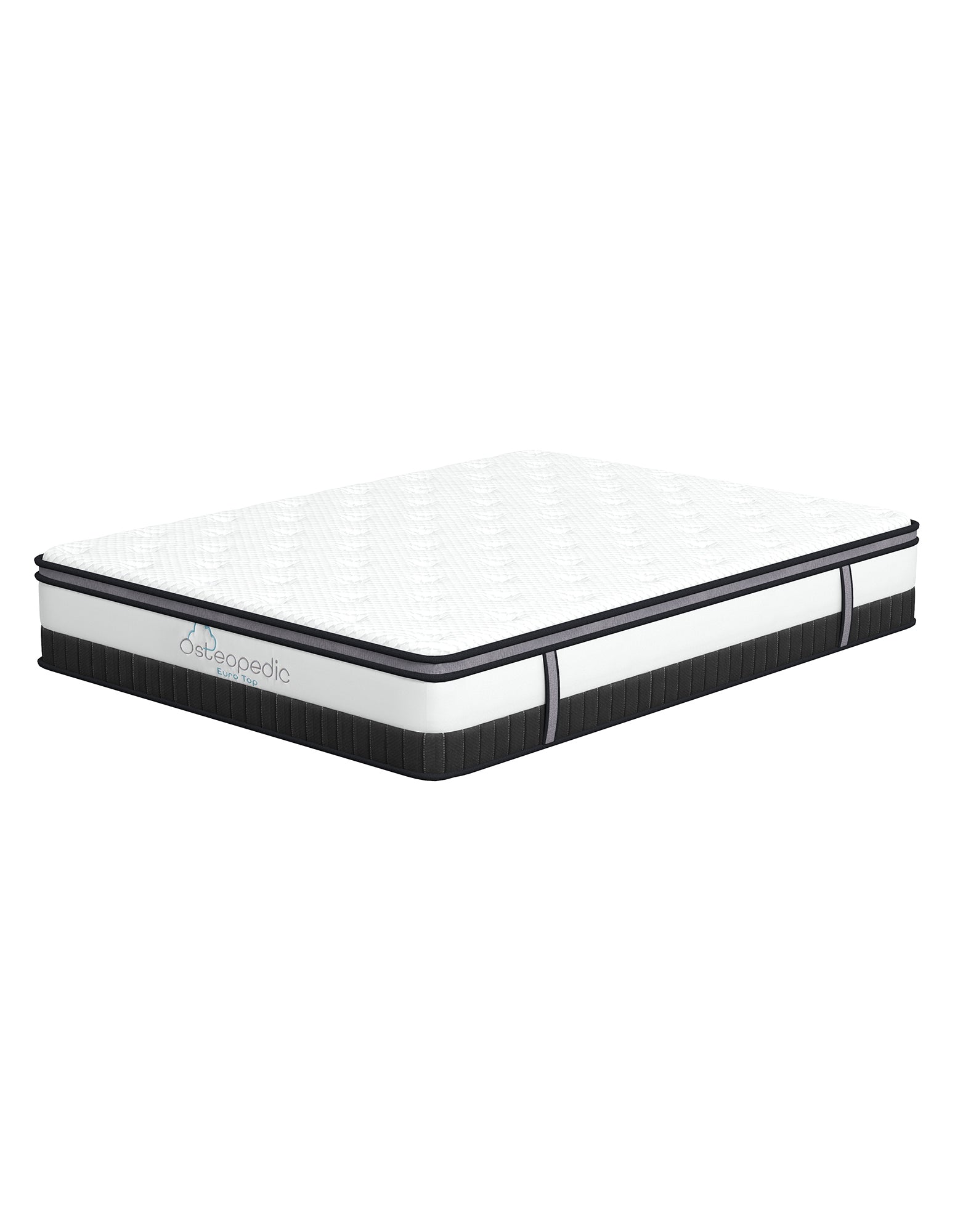 Osteopedic Euro Top Mattress Pocket Spring Medium Firm Hybrid Design Bed 30CM - King Single - White V160-10001338