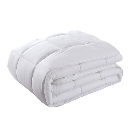 Royal Comfort 260GSM Deluxe Eco-Silk Touch Quilt 100% Cotton Cover - Double - White V160-10001629