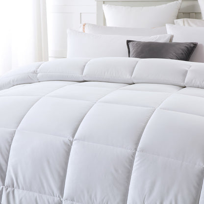 Royal Comfort 260GSM Deluxe Eco-Silk Touch Quilt 100% Cotton Cover - Super King - White V160-10001632