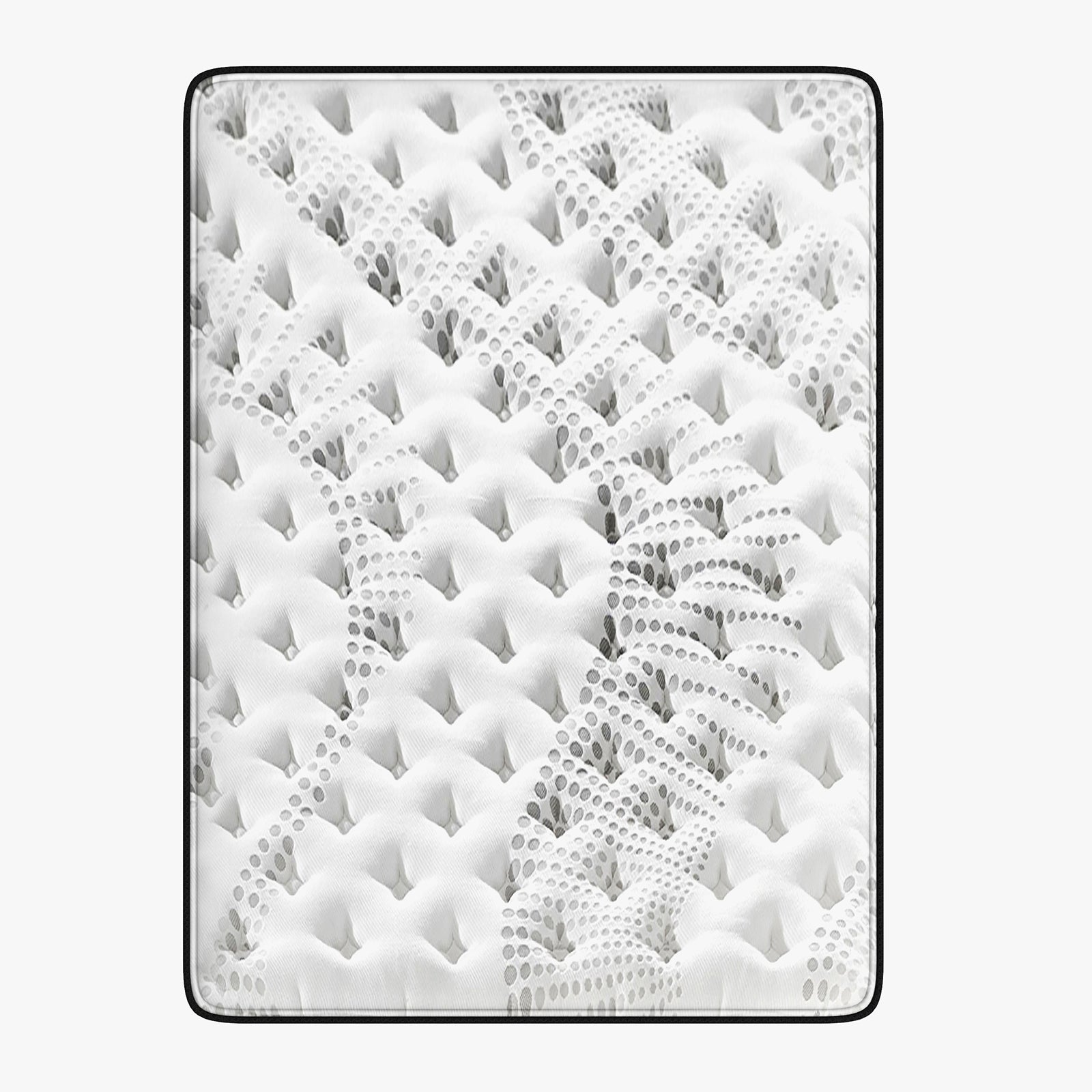 Luxopedic Pocket Spring Mattress 5 Zone 32CM Euro Top Memory Foam Medium Firm - Single - White Grey V160-10001650