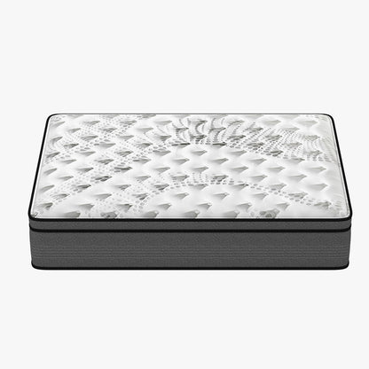 Luxopedic Pocket Spring Mattress 5 Zone 32CM Euro Top Memory Foam Medium Firm - Single - White Grey V160-10001650