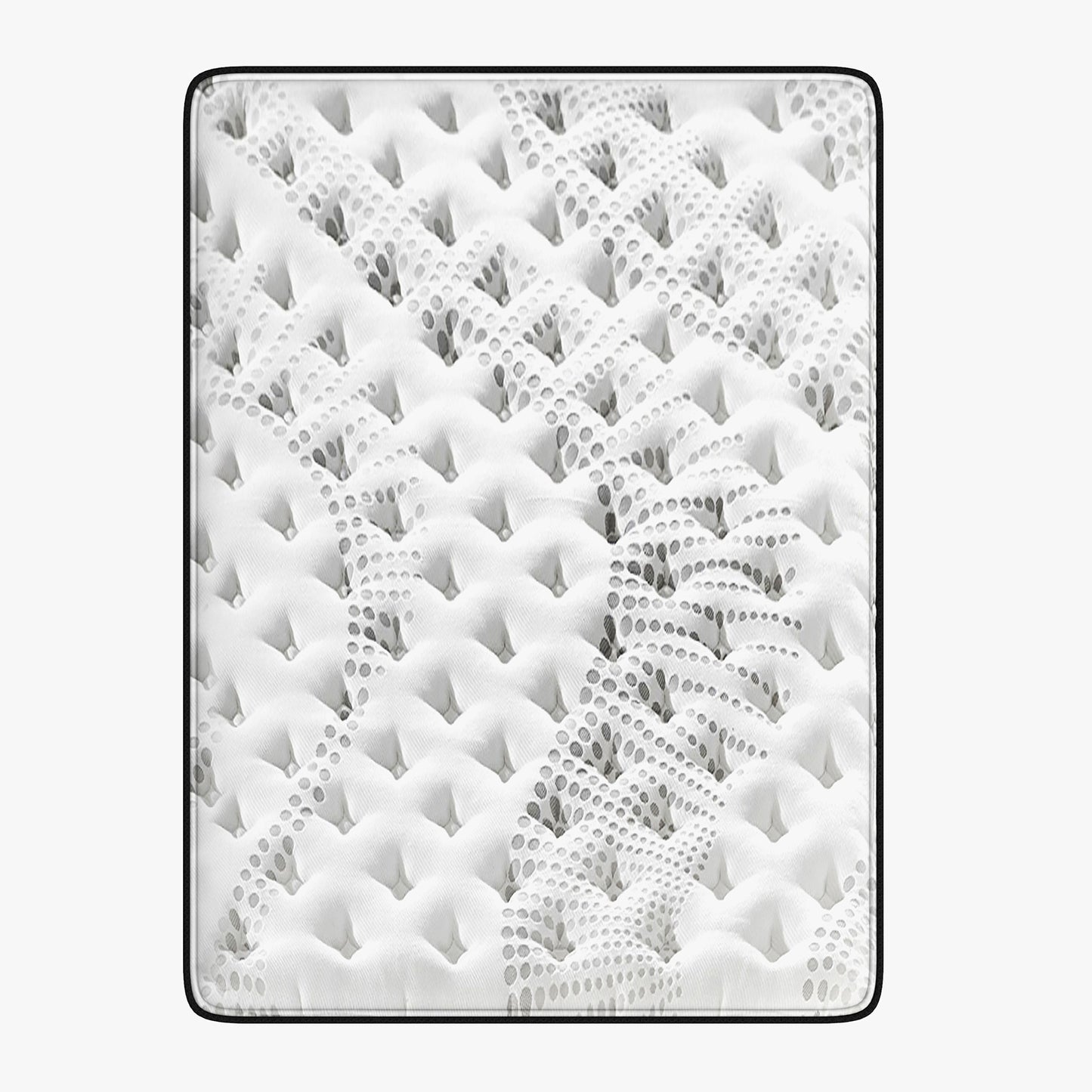 Luxopedic Pocket Spring Mattress 5 Zone 32CM Euro Top Memory Foam Medium Firm - Double - White Grey V160-10001651
