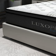 Luxopedic Pocket Spring Mattress 5 Zone 32CM Euro Top Memory Foam Medium Firm - King - White Grey V160-10001653