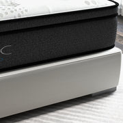 Luxopedic Pocket Spring Mattress 5 Zone 32CM Euro Top Memory Foam Medium Firm - King - White Grey V160-10001653
