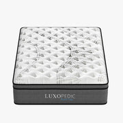 Luxopedic Pocket Spring Mattress 5 Zone 32CM Euro Top Memory Foam Medium Firm - King - White Grey V160-10001653