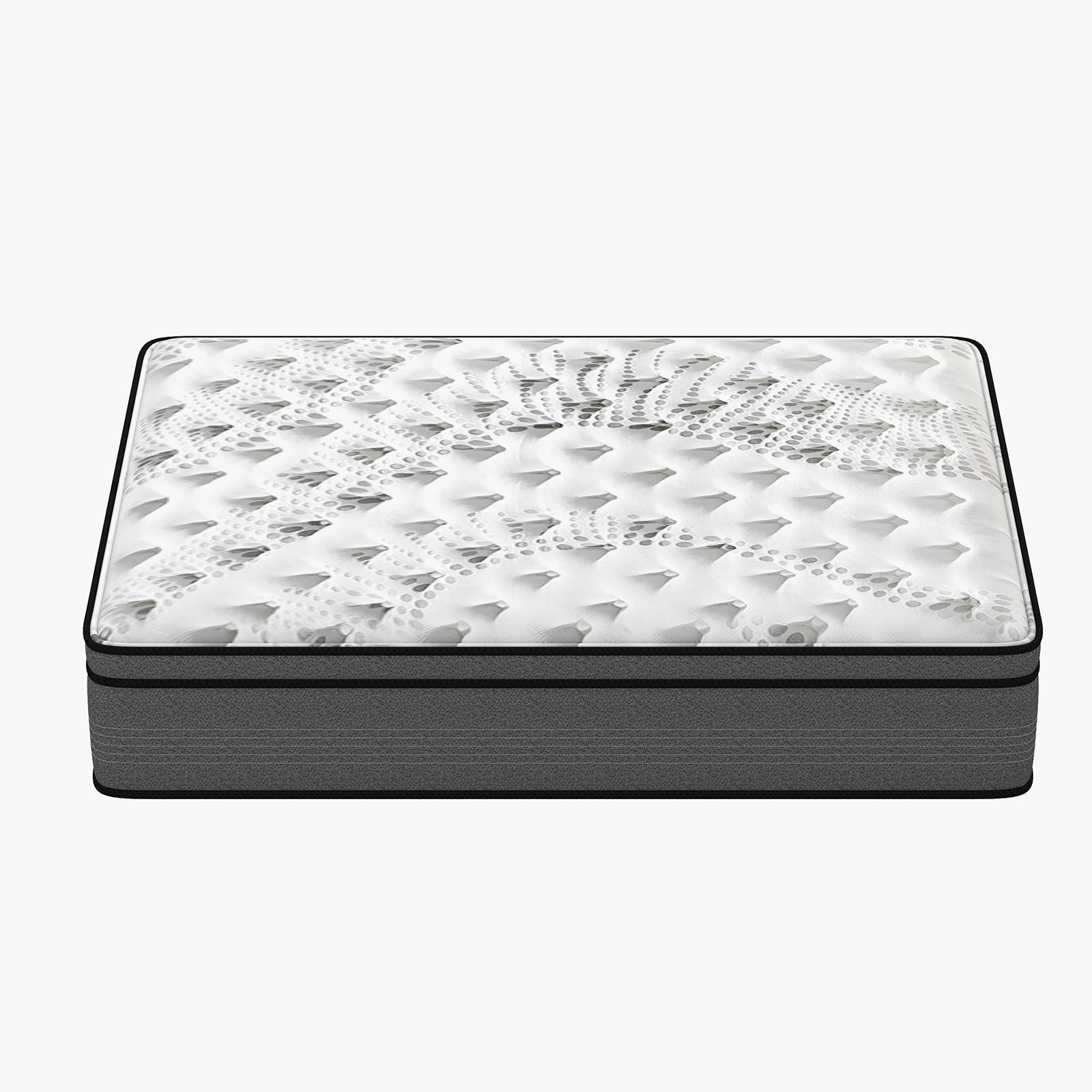 Luxopedic Pocket Spring Mattress 5 Zone 32CM Euro Top Memory Foam Medium Firm - King - White Grey V160-10001653