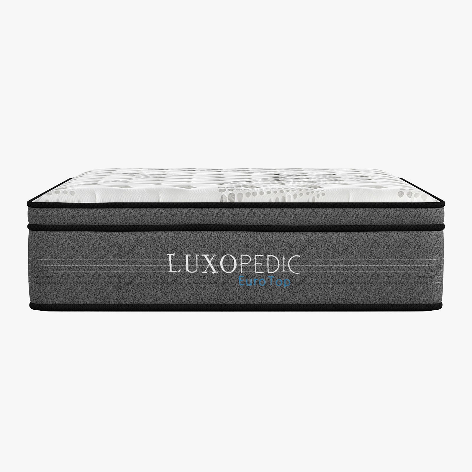 Luxopedic Pocket Spring Mattress 5 Zone 32CM Euro Top Memory Foam Medium Firm - King - White Grey V160-10001653