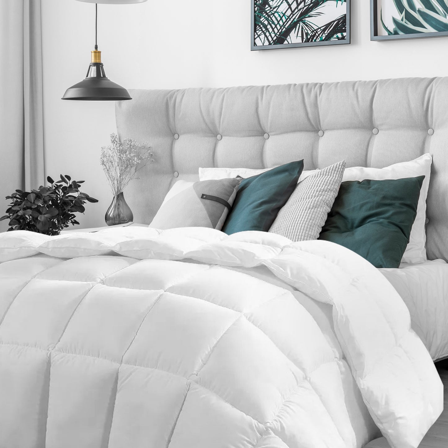Casa Decor Silk Touch Quilt 360GSM All Seasons Antibacterial Hypoallergenic - Single - White V160-10001660