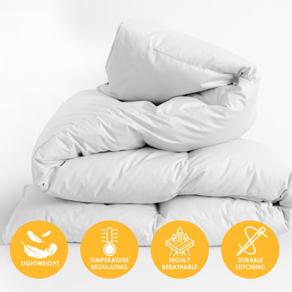 Casa Decor Silk Touch Quilt 360GSM All Seasons Antibacterial Hypoallergenic - Single - White V160-10001660