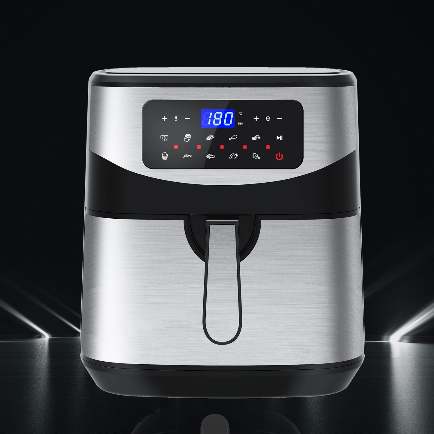 Kitchen Couture 12 Litre Air Fryer Multifunctional LCD One Touch Display Silver V160-10001717