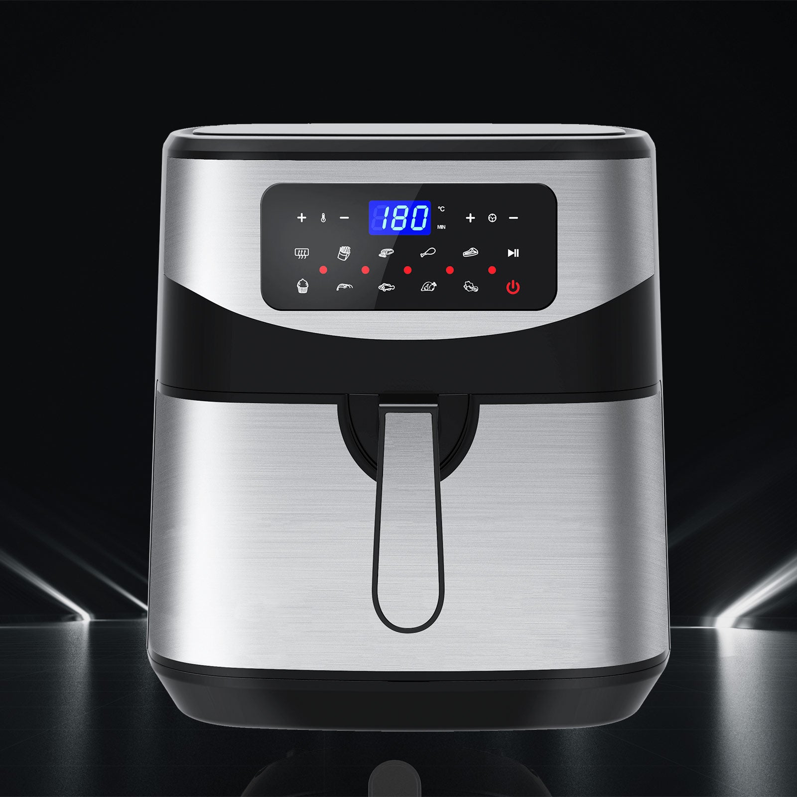 Kitchen Couture 12 Litre Air Fryer Multifunctional LCD One Touch Display Silver V160-10001717