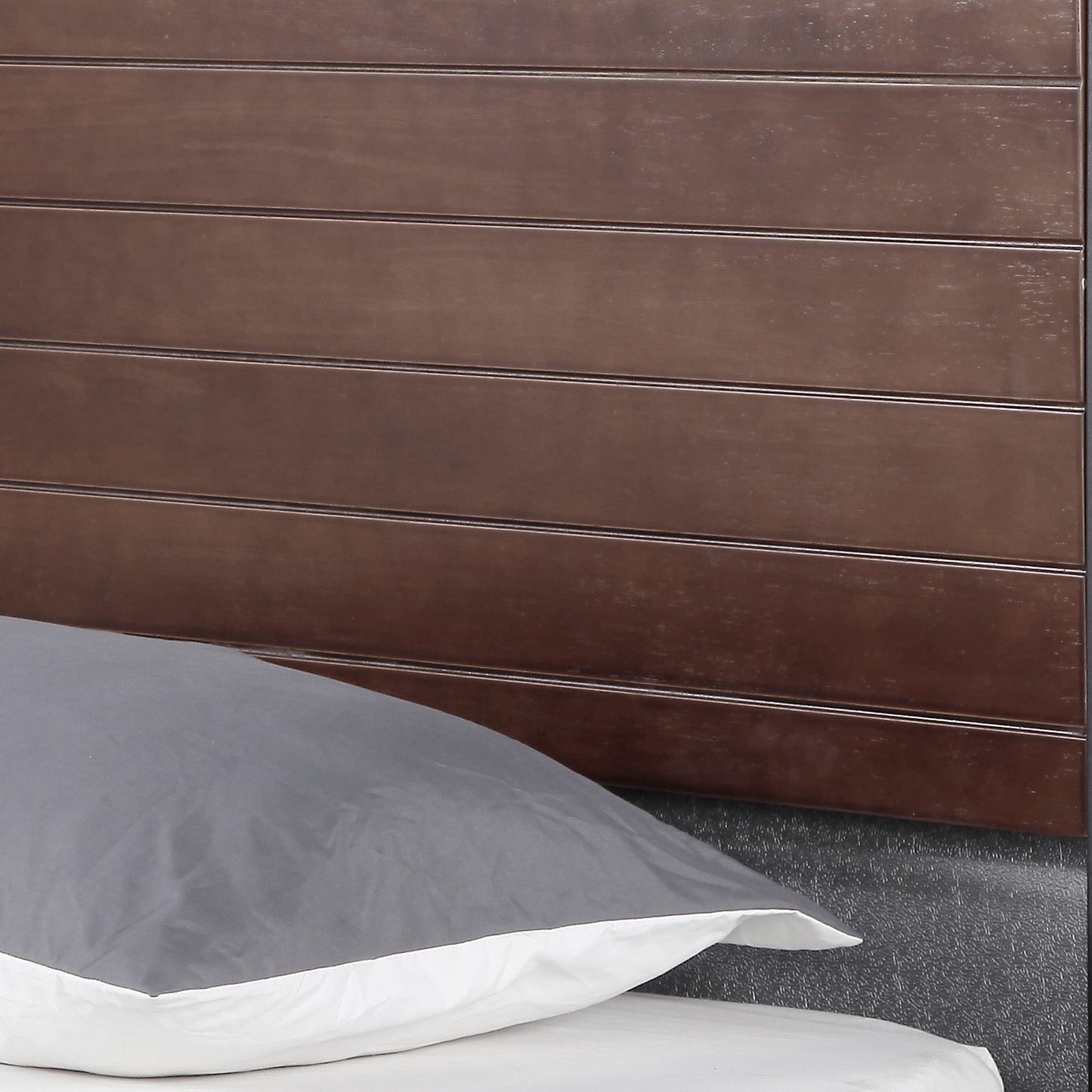 Milano Decor Azure Bed Frame With Headboard Black Wood Steel Platform Bed - Single - Black V160-10001723