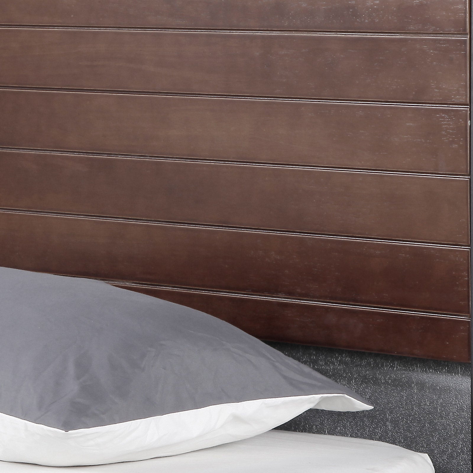 Milano Decor Azure Bed Frame With Headboard Black Wood Steel Platform Bed - Single - Black V160-10001723