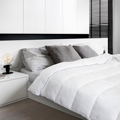 Royal Comfort Bamboo Blend Quilt 250GSM Luxury Duvet 100% Cotton Cover - Double - White V160-10001734