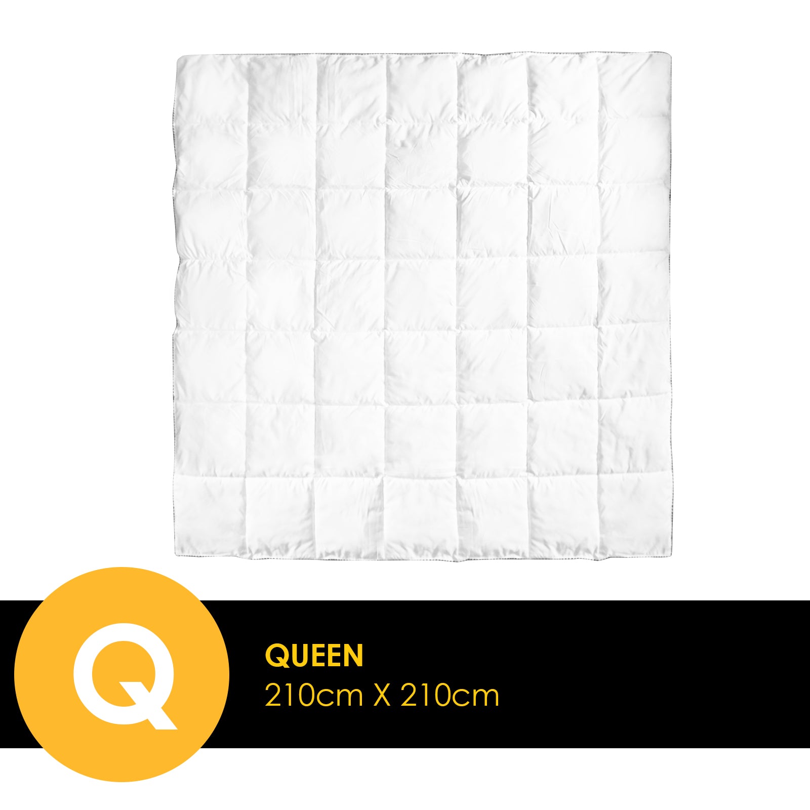 Royal Comfort Bamboo Blend Quilt 250GSM Luxury Duvet 100% Cotton Cover - Queen - White V160-10001735