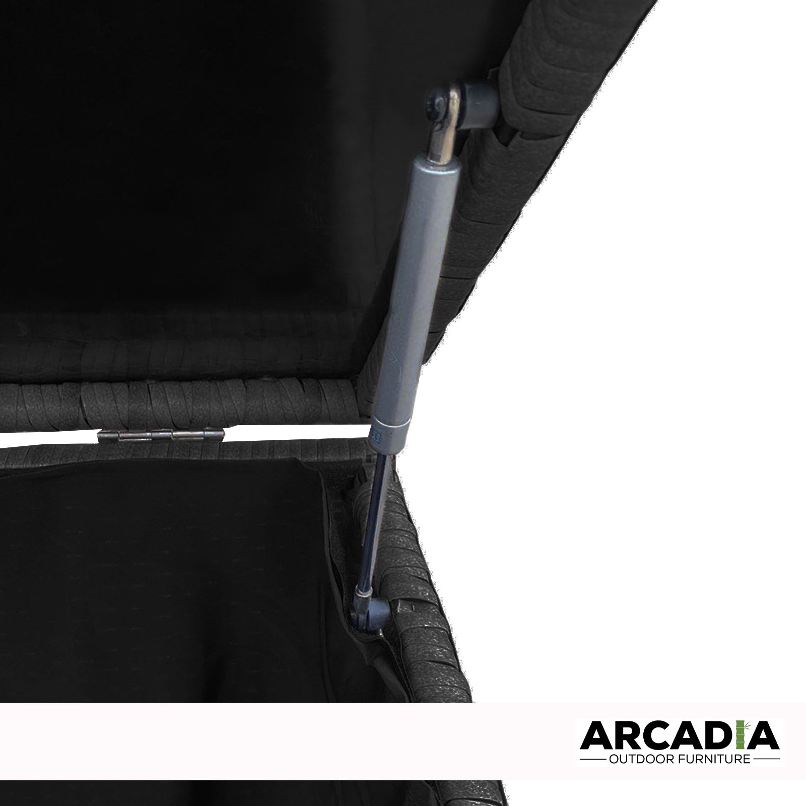 Arcadia Furniture Outdoor Rattan Storage Box Garden Toy Tools Shed UV Resistant - Black V160-10001756