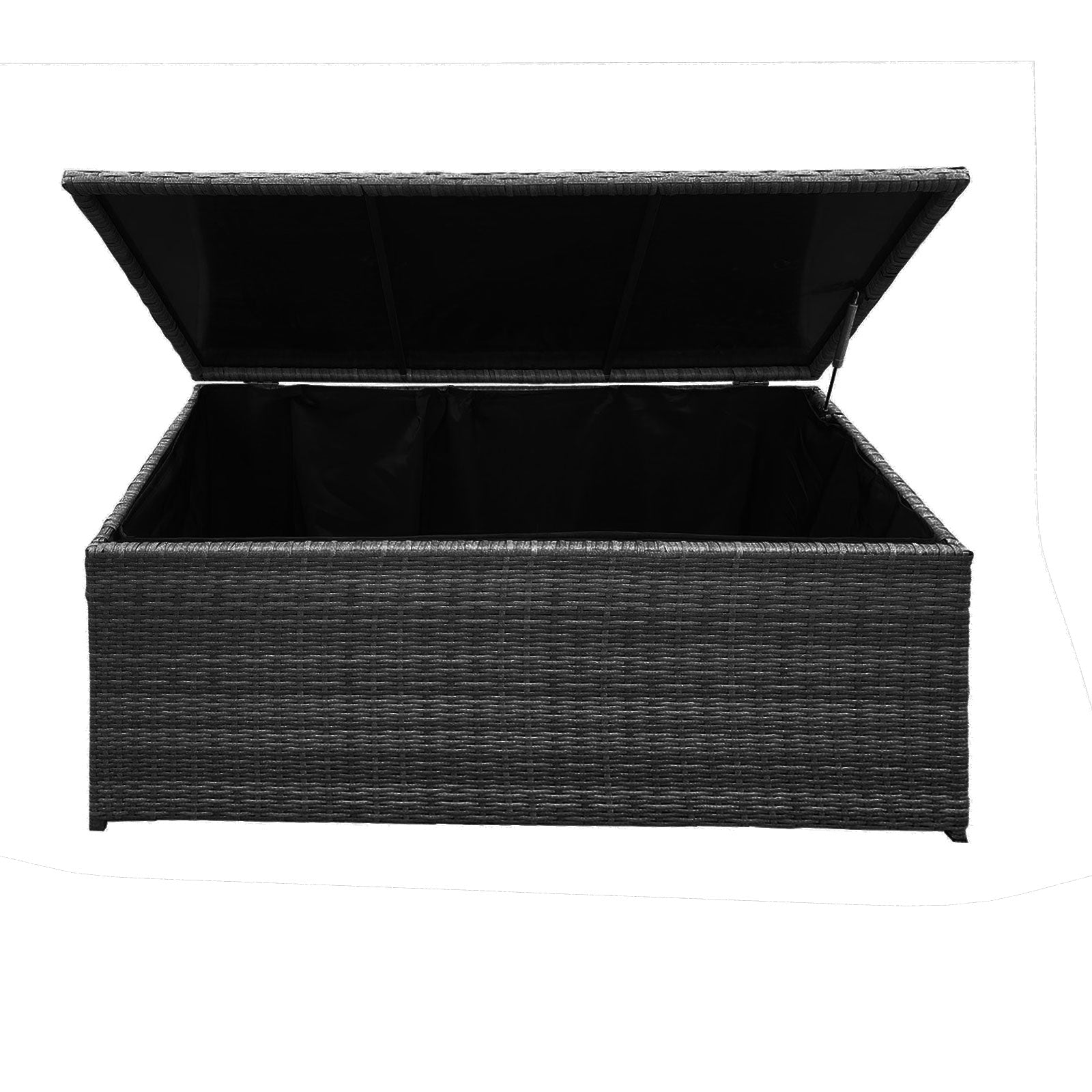 Arcadia Furniture Outdoor Rattan Storage Box Garden Toy Tools Shed UV Resistant - Black V160-10001756