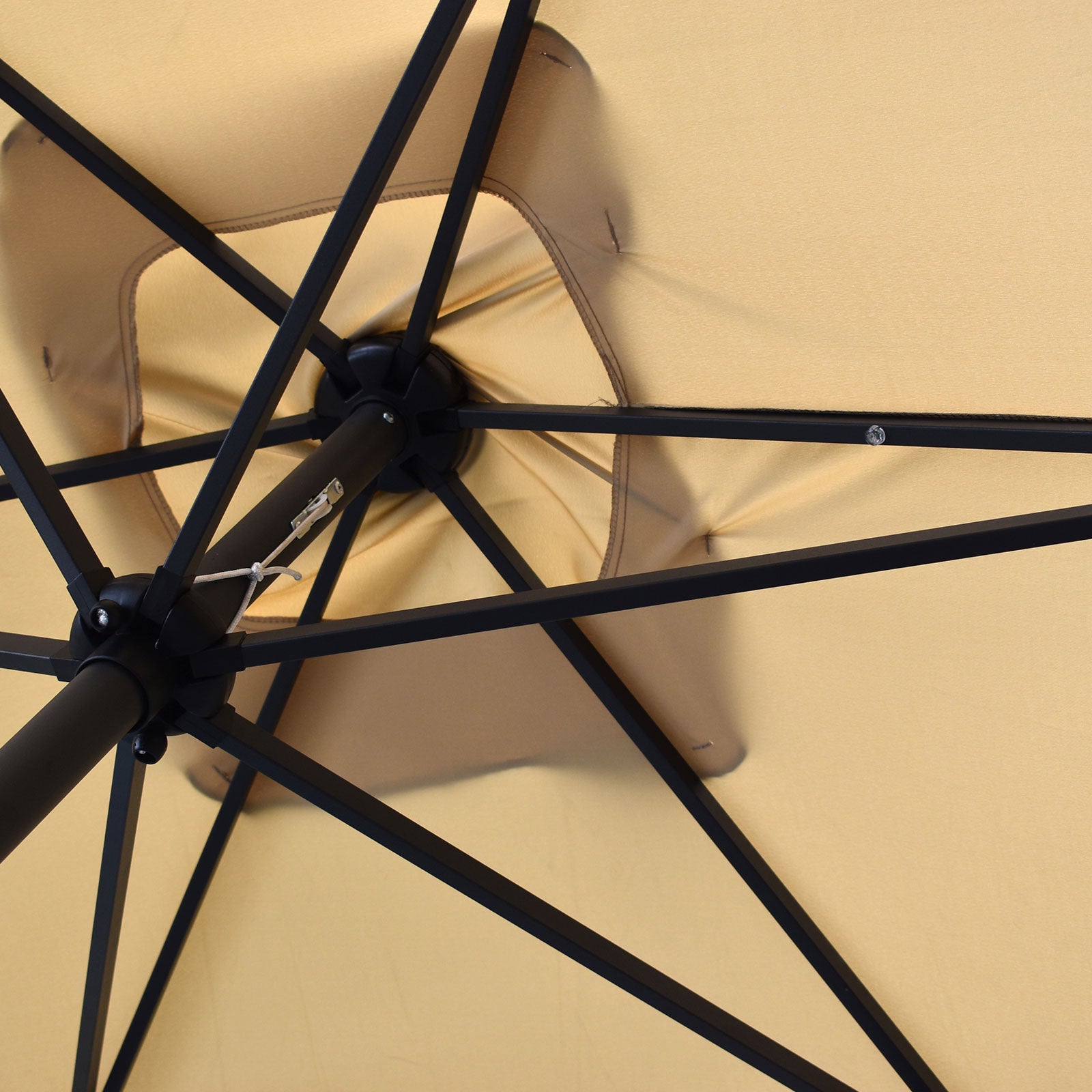 Arcadia Furniture Umbrella 3 Metre Umbrella with Solar LED Lights Garden Yard - Beige V160-10001771
