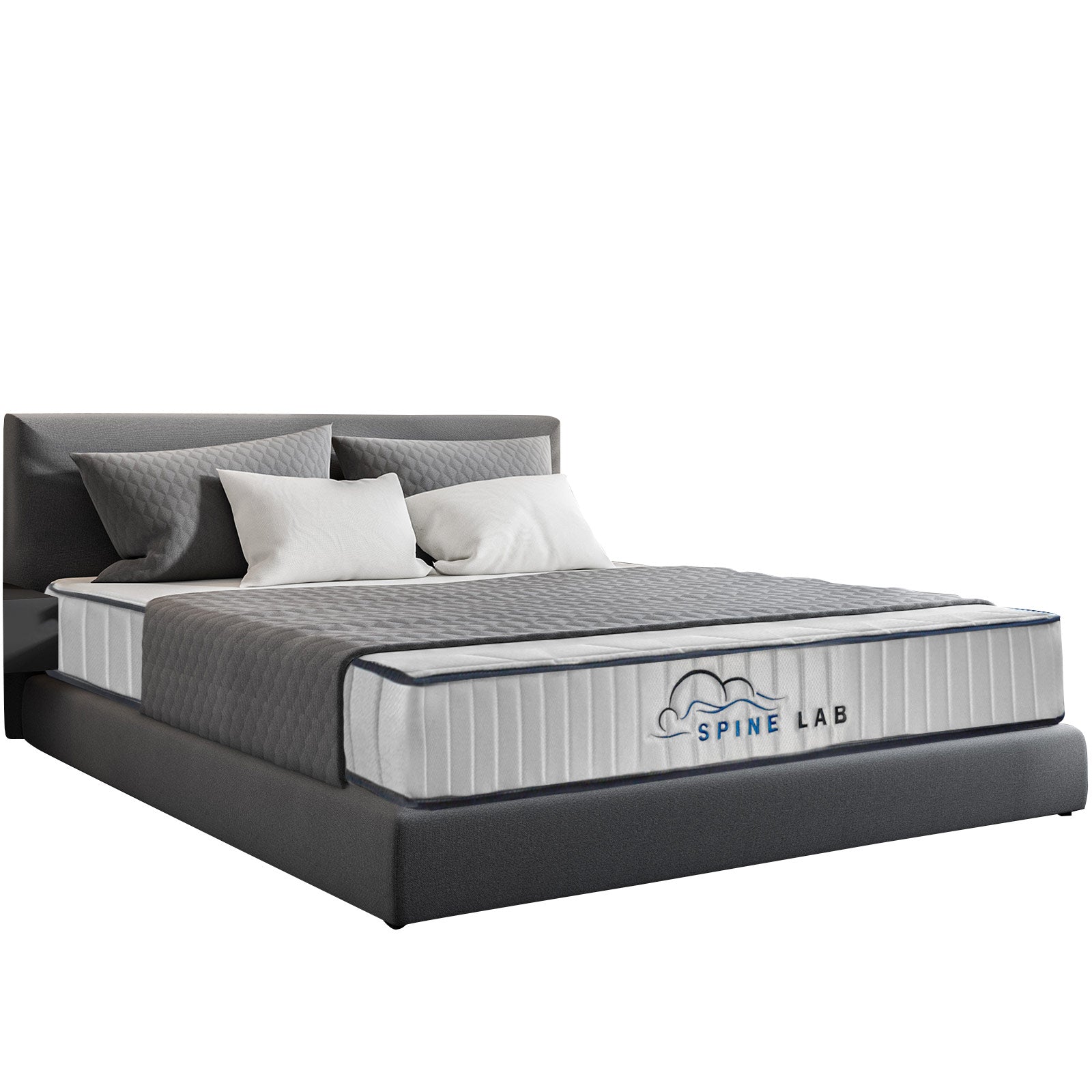 Spine-Lab Mattress 5 Zone 21cm Medium Firm Foam Bonnell Spring - Single - White V160-10001948