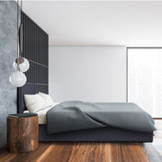 Milano Luxury Gas Lift Bed Frame Base And Headboard With Storage - Double - Charcoal