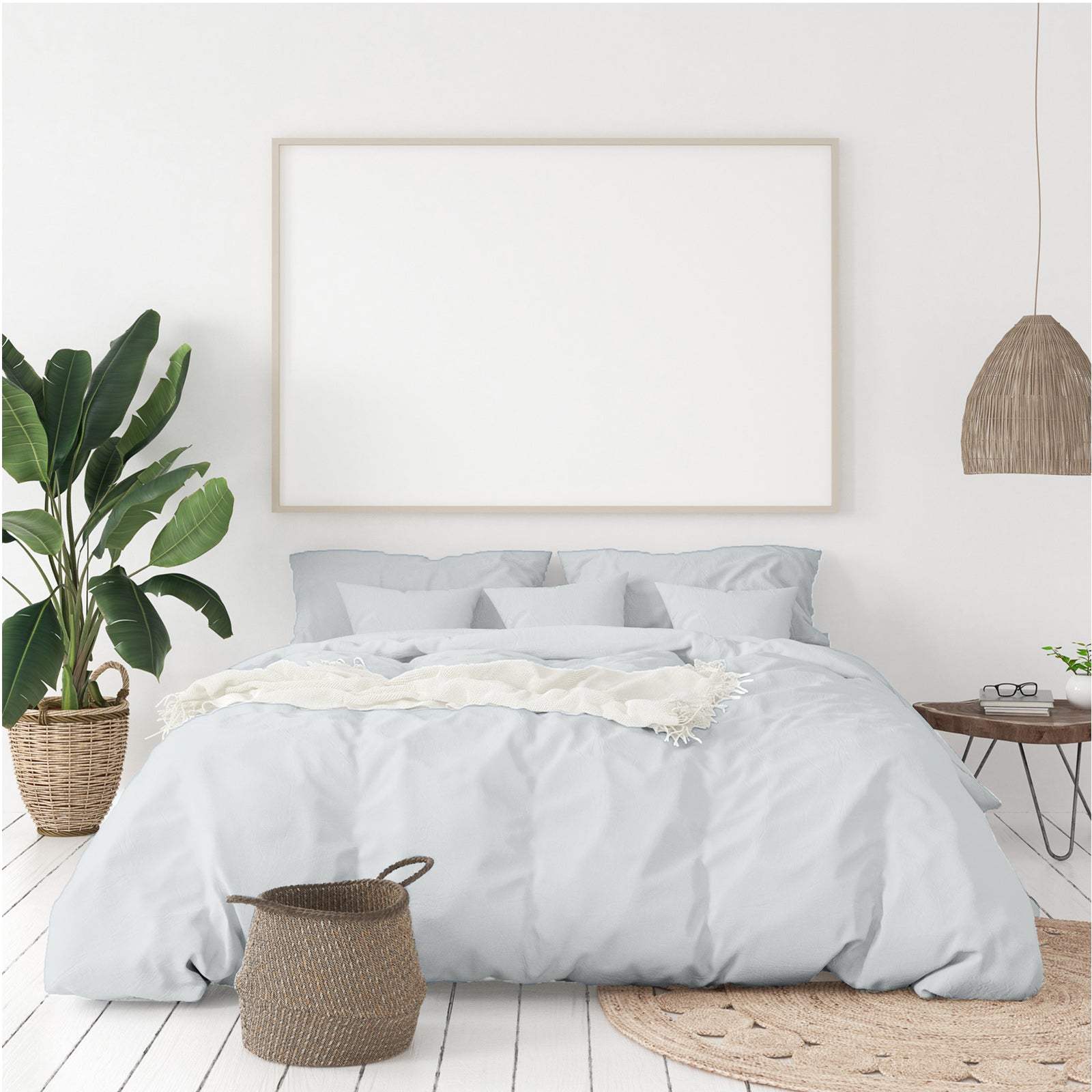 Balmain 1000 Thread Count Hotel Grade Bamboo Cotton Quilt Cover Pillowcases Set - King - Cool Grey V160-10002061
