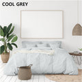 Balmain 1000 Thread Count Hotel Grade Bamboo Cotton Quilt Cover Pillowcases Set - King - Cool Grey V160-10002061