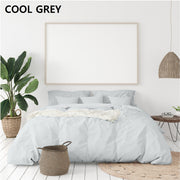 Balmain 1000 Thread Count Hotel Grade Bamboo Cotton Quilt Cover Pillowcases Set - King - Cool Grey V160-10002061