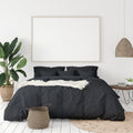 Balmain 1000 Thread Count Hotel Grade Bamboo Cotton Quilt Cover Pillowcases Set - King - Charcoal V160-10002062