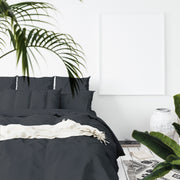 Balmain 1000 Thread Count Hotel Grade Bamboo Cotton Quilt Cover Pillowcases Set - King - Charcoal V160-10002062