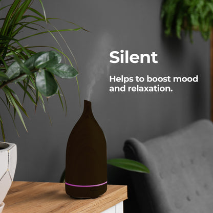 Milano Decor Aroma Diffuser 100ml Ultrasonic Humidifier Purifier And 3 Pack Oils - Dark Wood V160-10002218