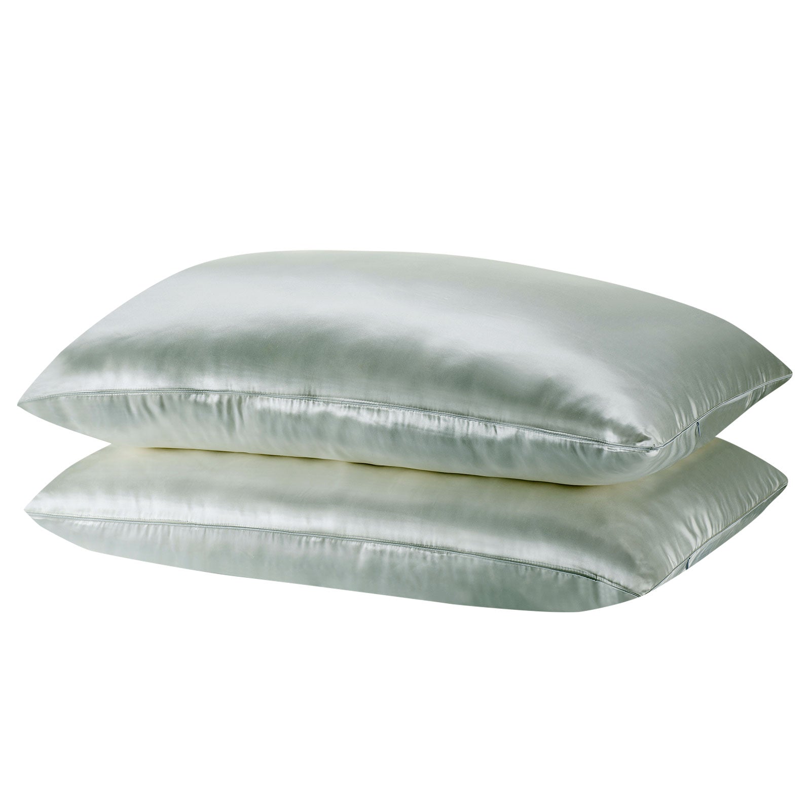 Royal Comfort Mulberry Soft Silk Hypoallergenic Pillowcase Twin Pack 51 x 76cm - Sage V160-10002249