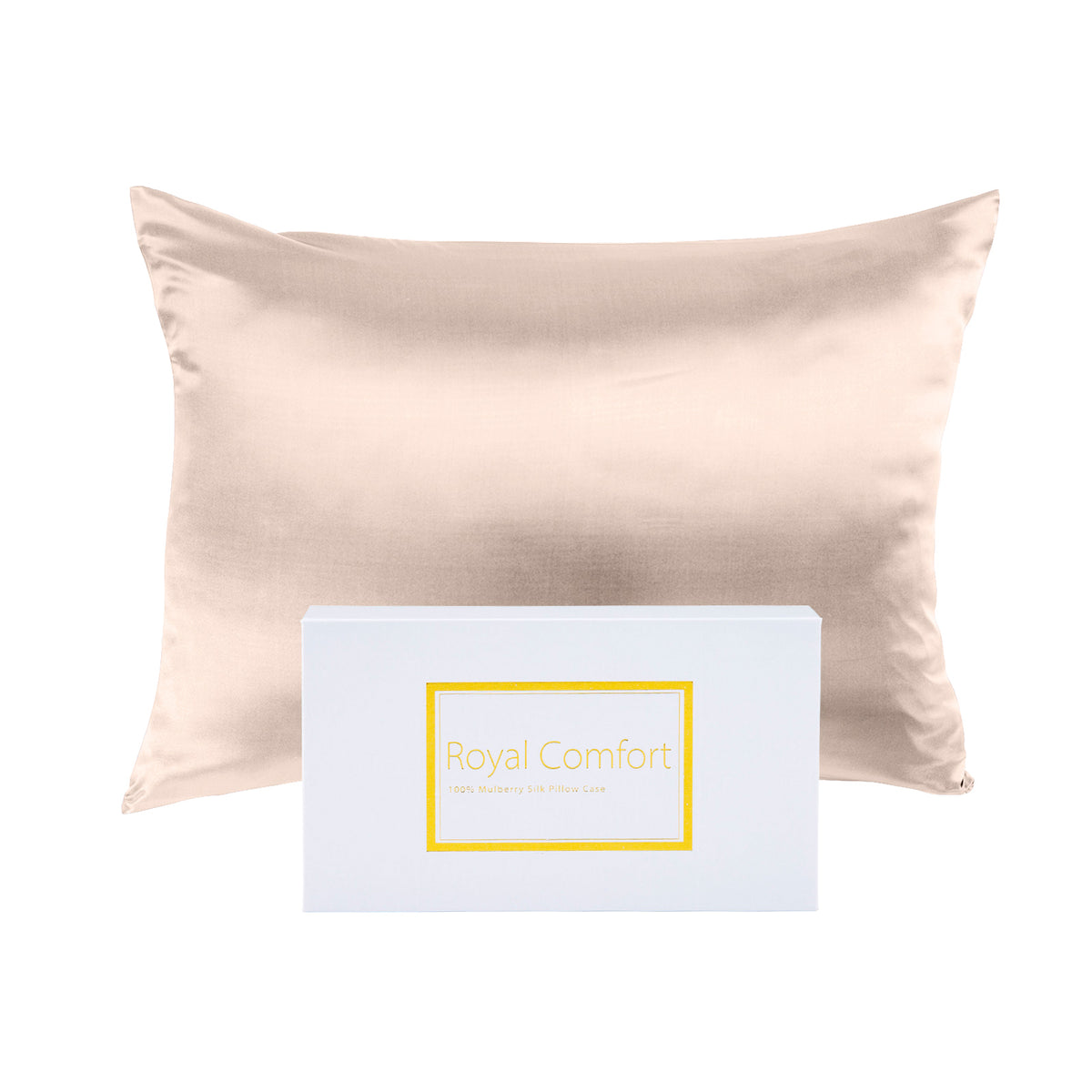Royal Comfort Mulberry Soft Silk Hypoallergenic Pillowcase Twin Pack 51 x 76cm - Champagne Pink V160-10002250